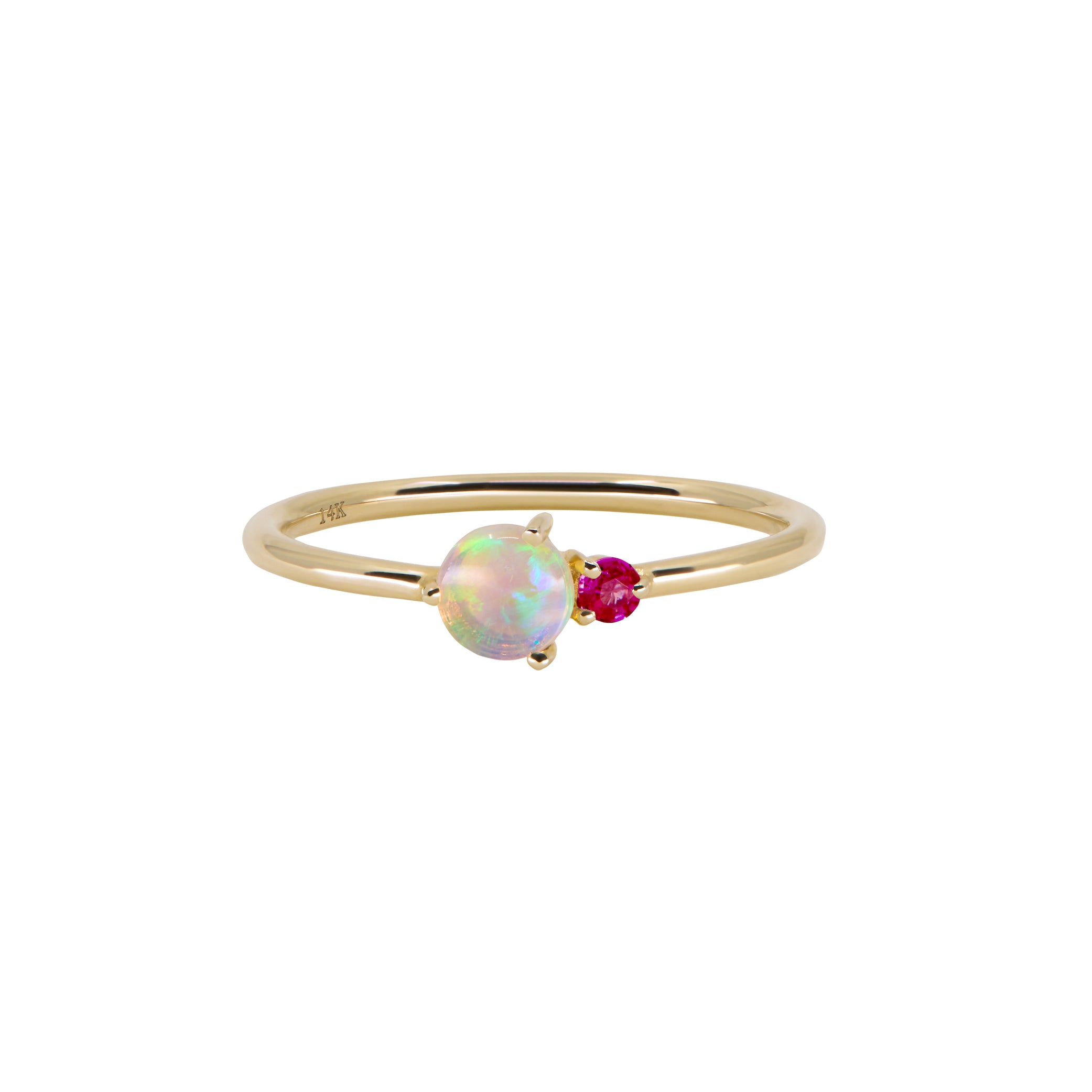 Luna Opal and Ruby Ring