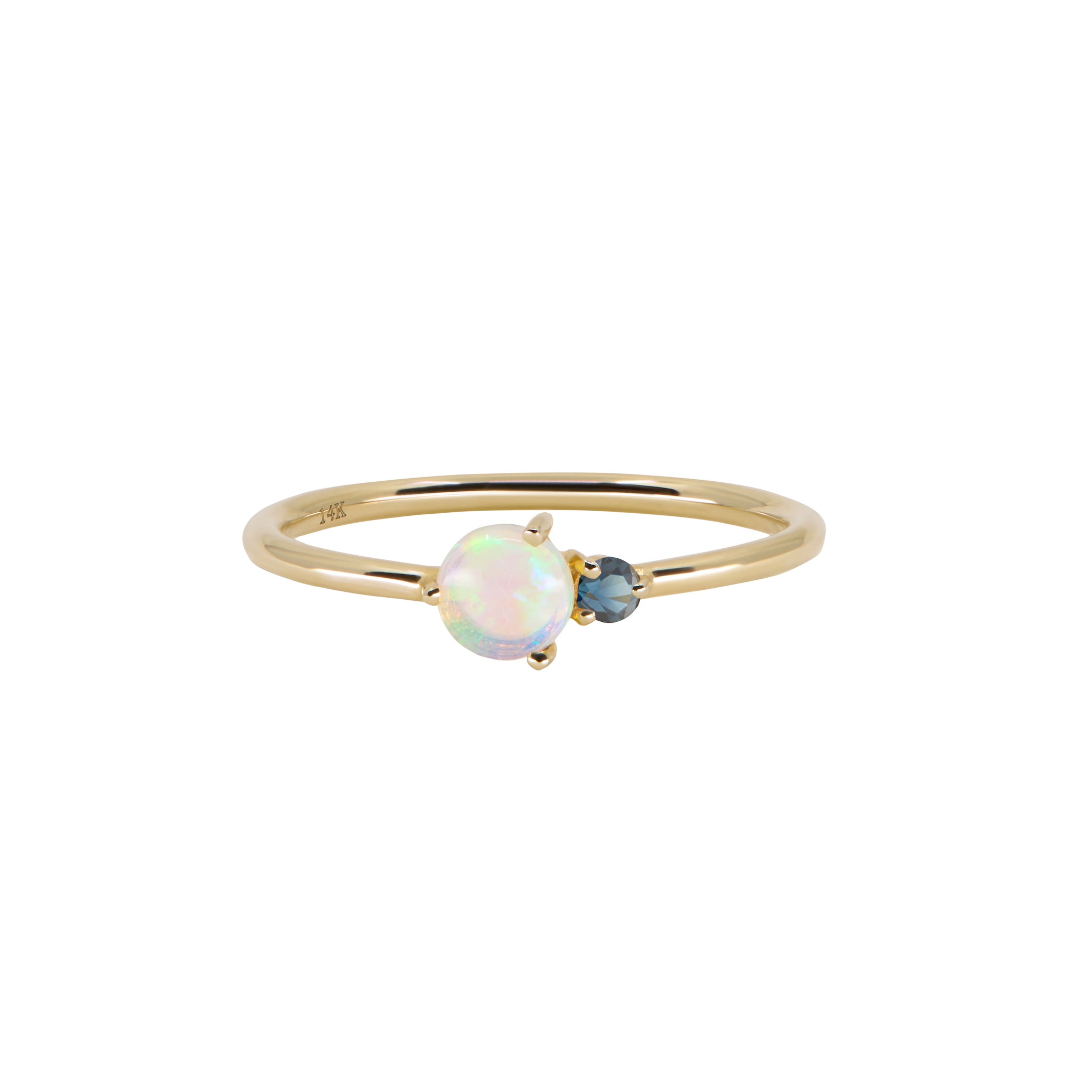 Luna opal and Sapphire Ring