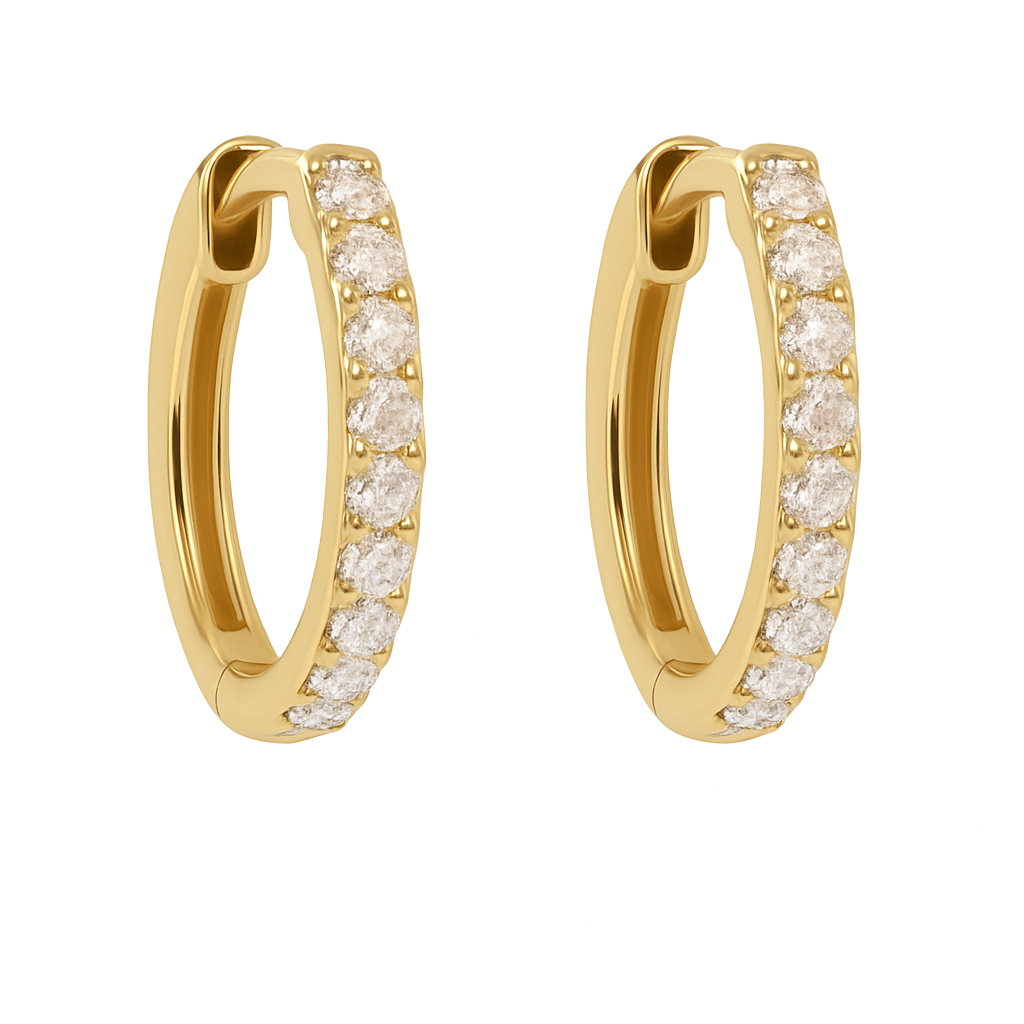 Diamond Huggie Hoops