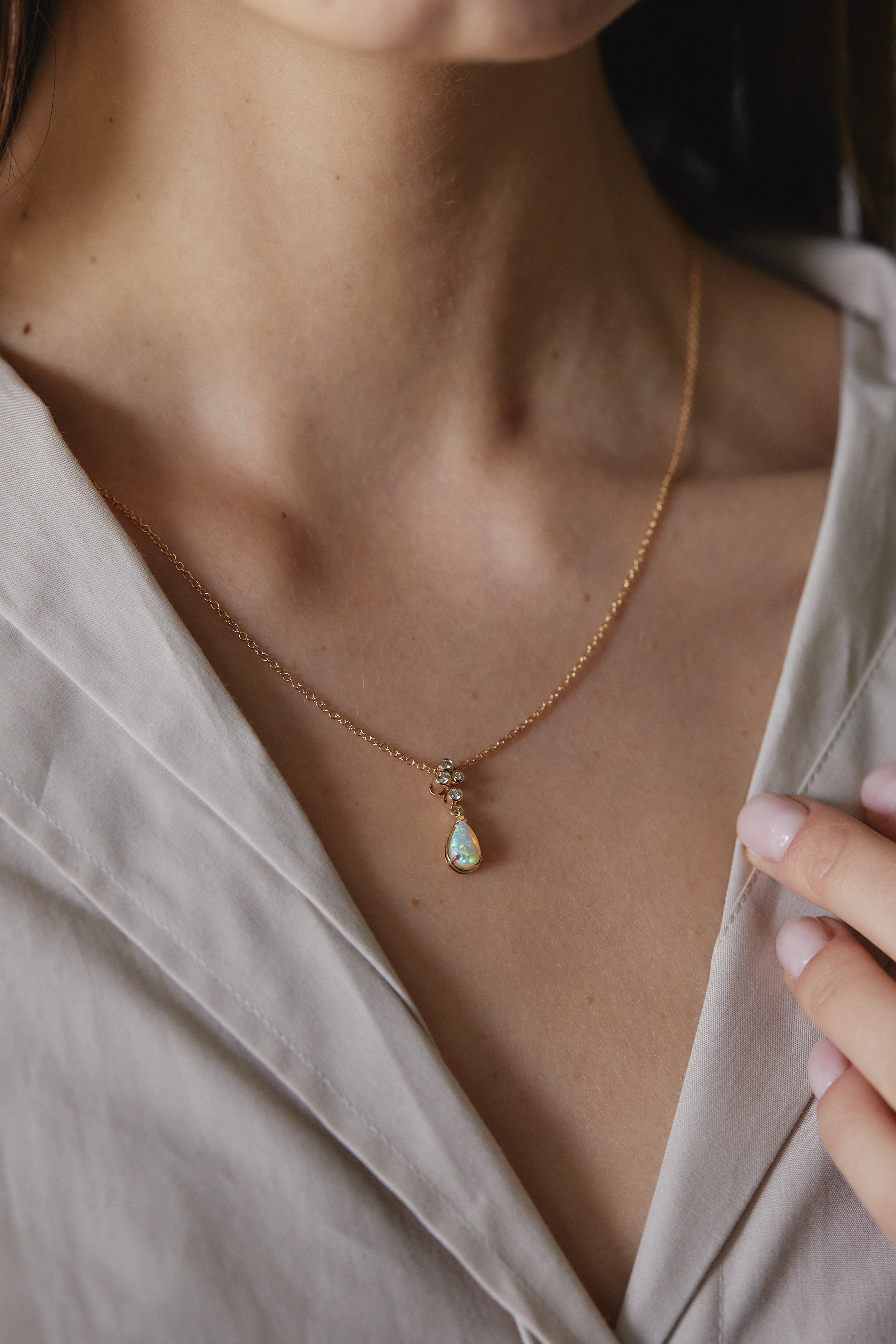 Water Drop Diamond Necklace