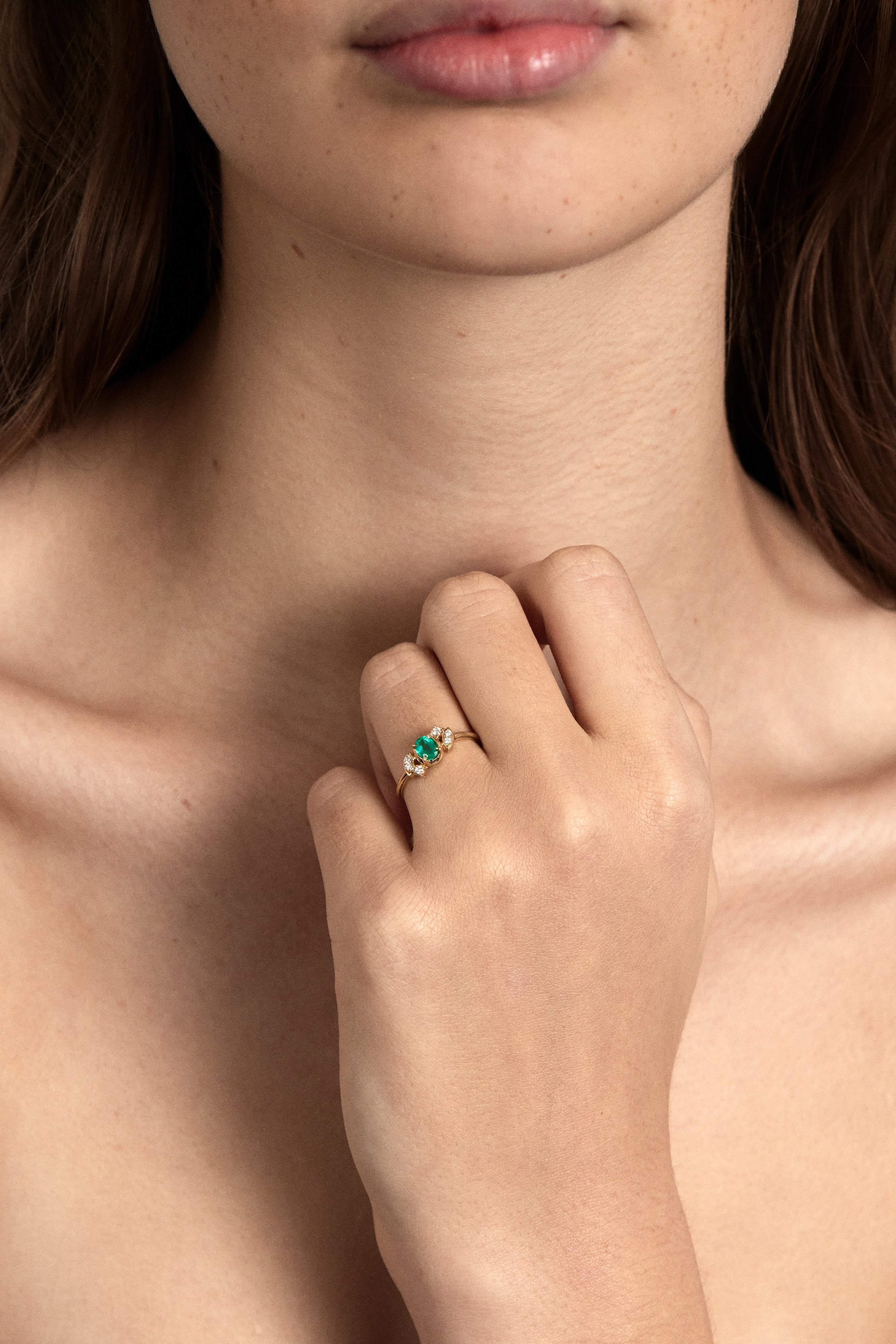 New! Nova Diamond and Emerald Ring