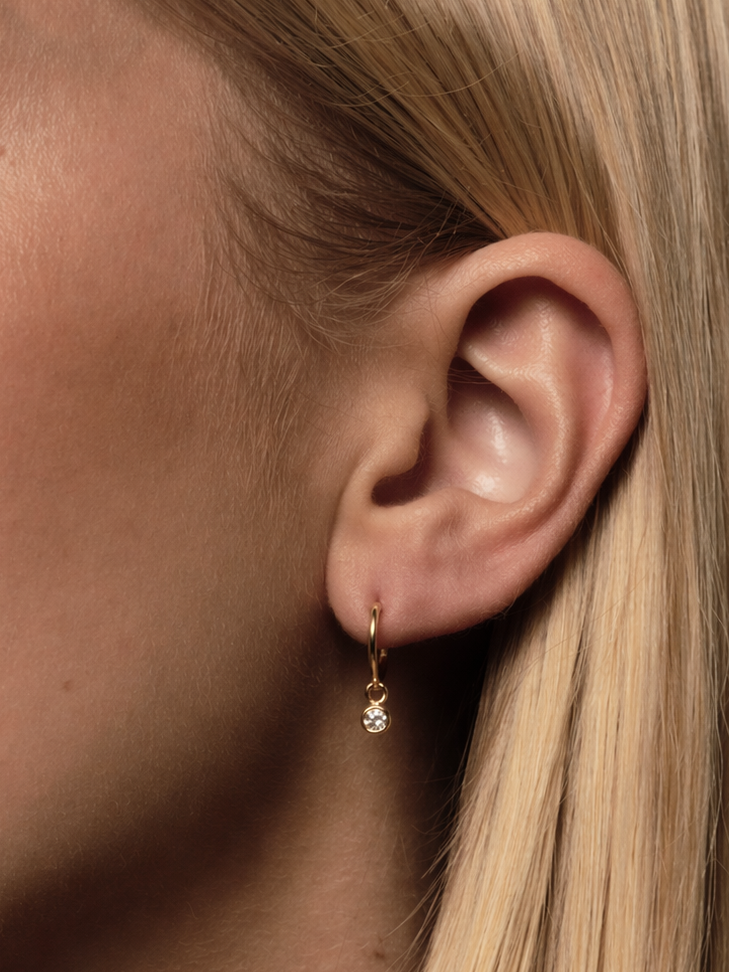 Floating Diamond Hoops