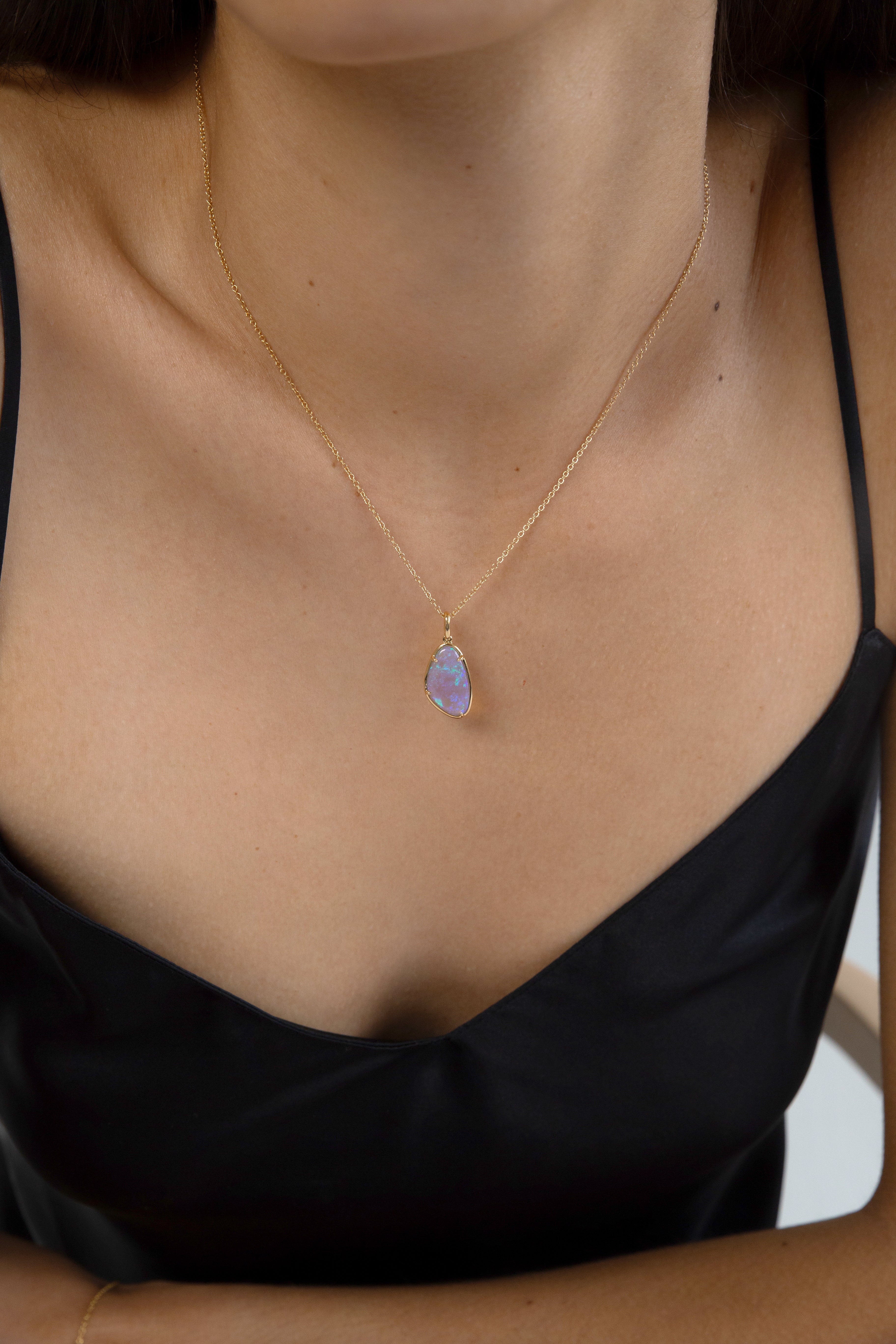 Shift Necklace with Freeform Opal No. 3