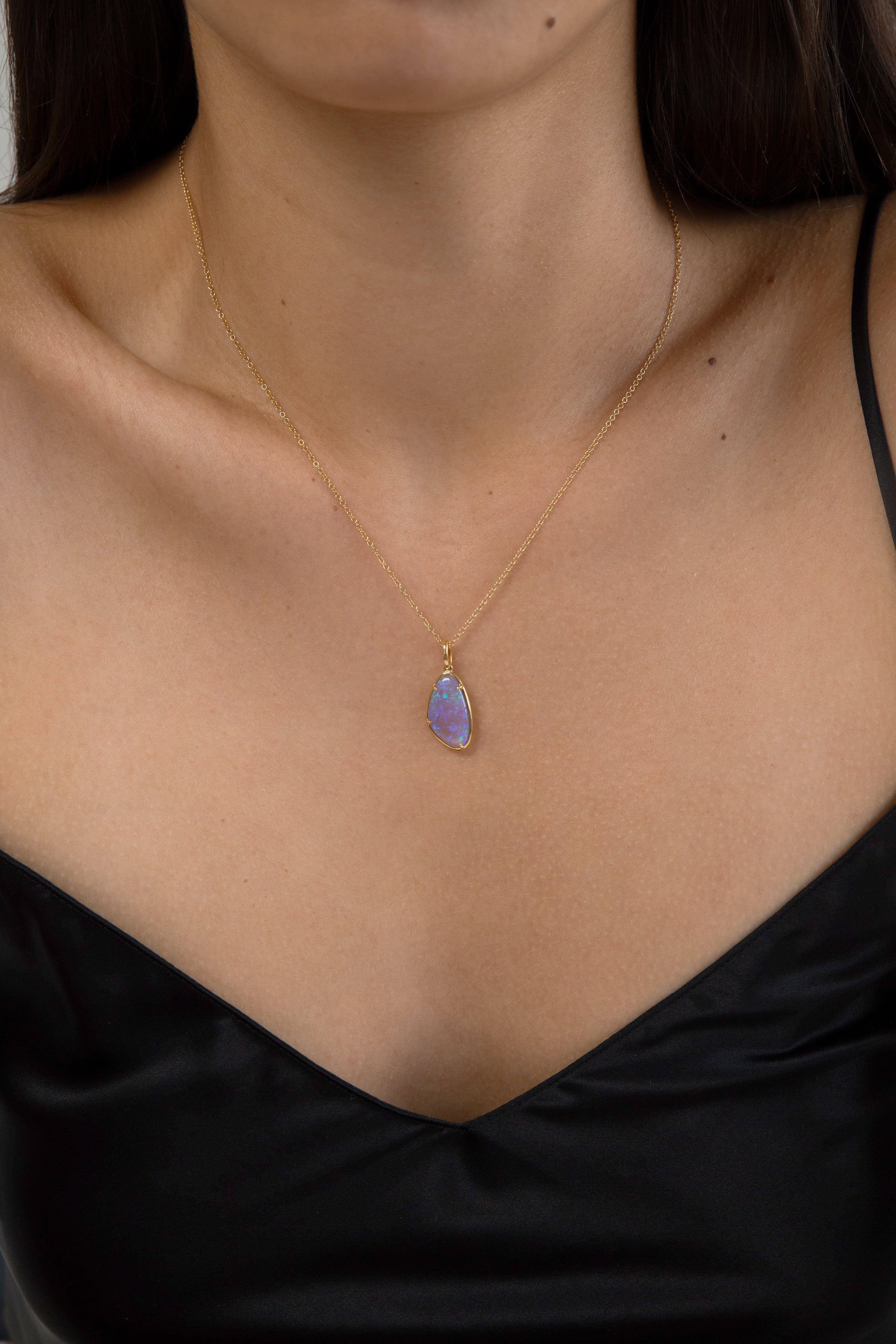 Shift Necklace with Freeform Opal No. 3