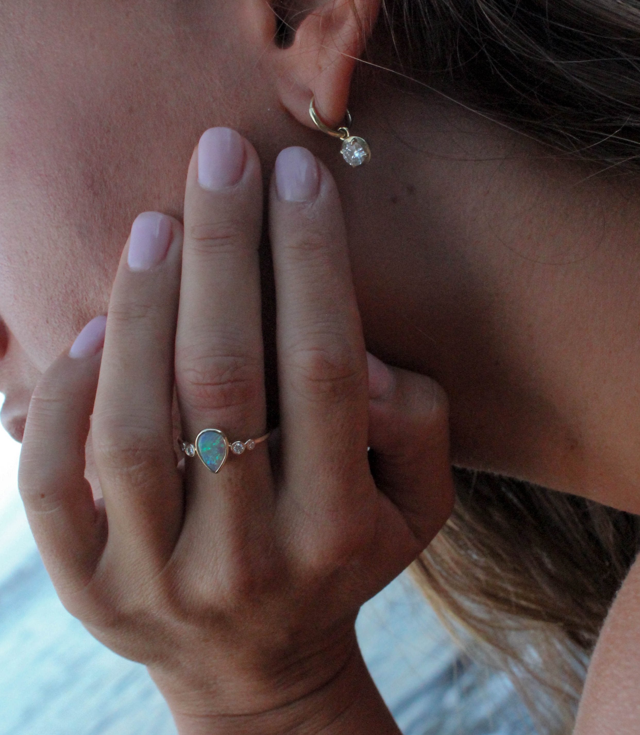 Mini Teardrop Cloud Ring