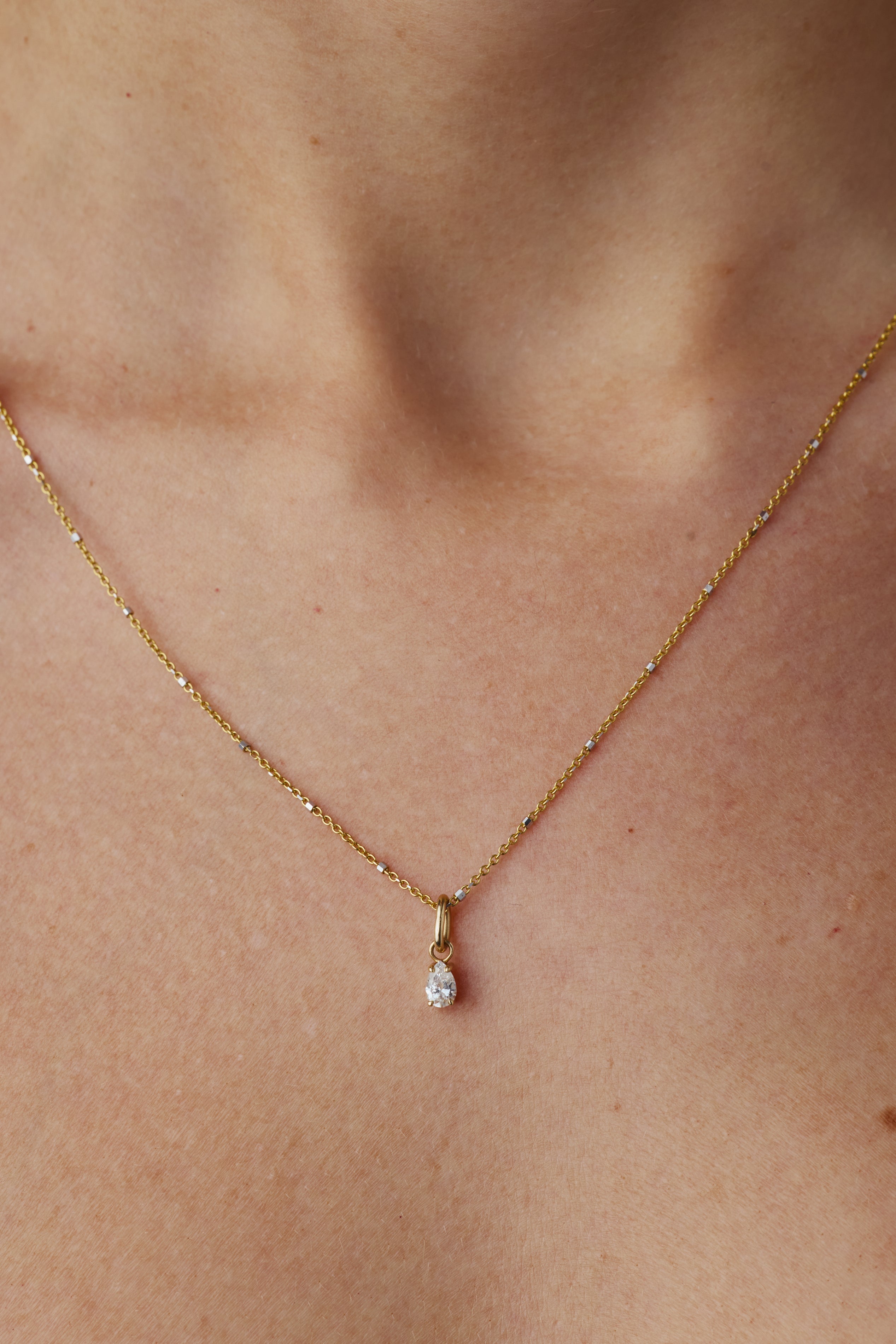 Luna Pear Diamond Necklace