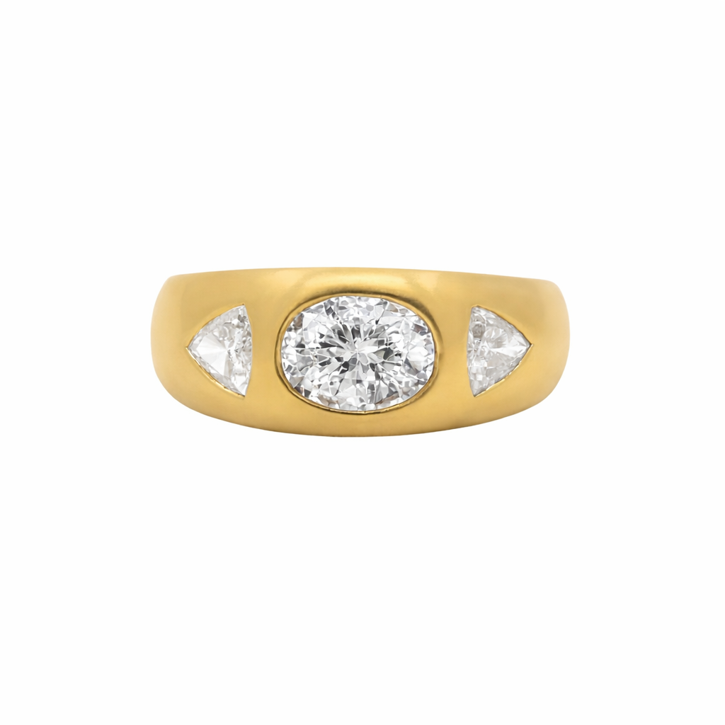 Talisman Ring with Oval Diamond