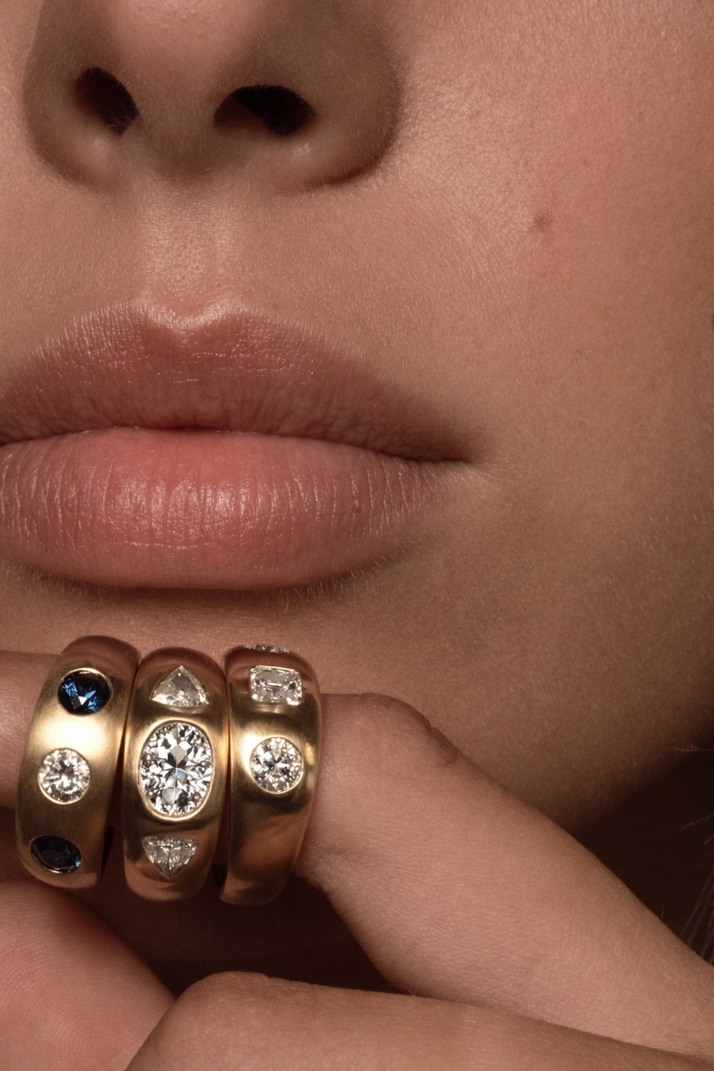 Talisman Ring with Oval Diamond