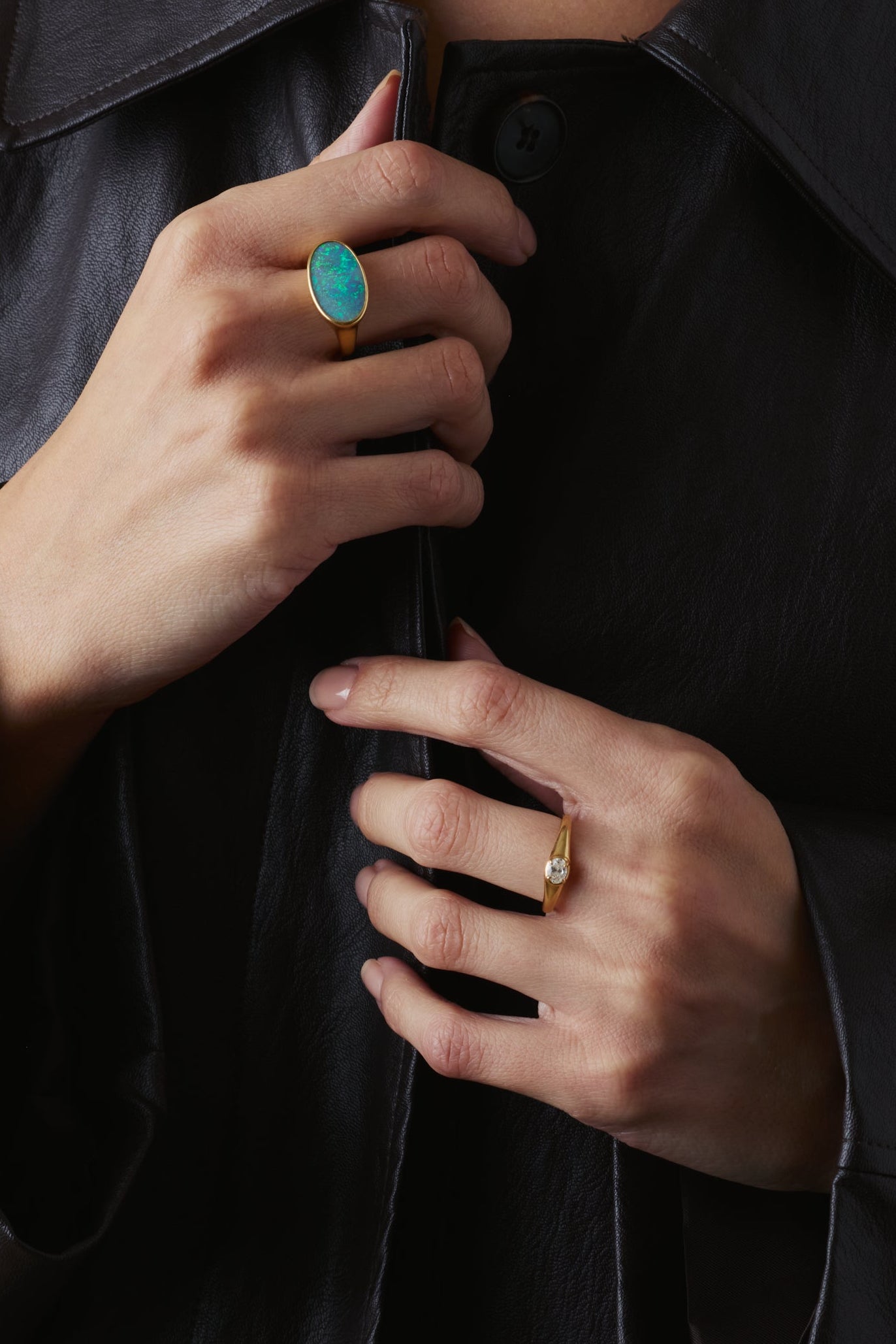 Zenith Diamond Signet Ring