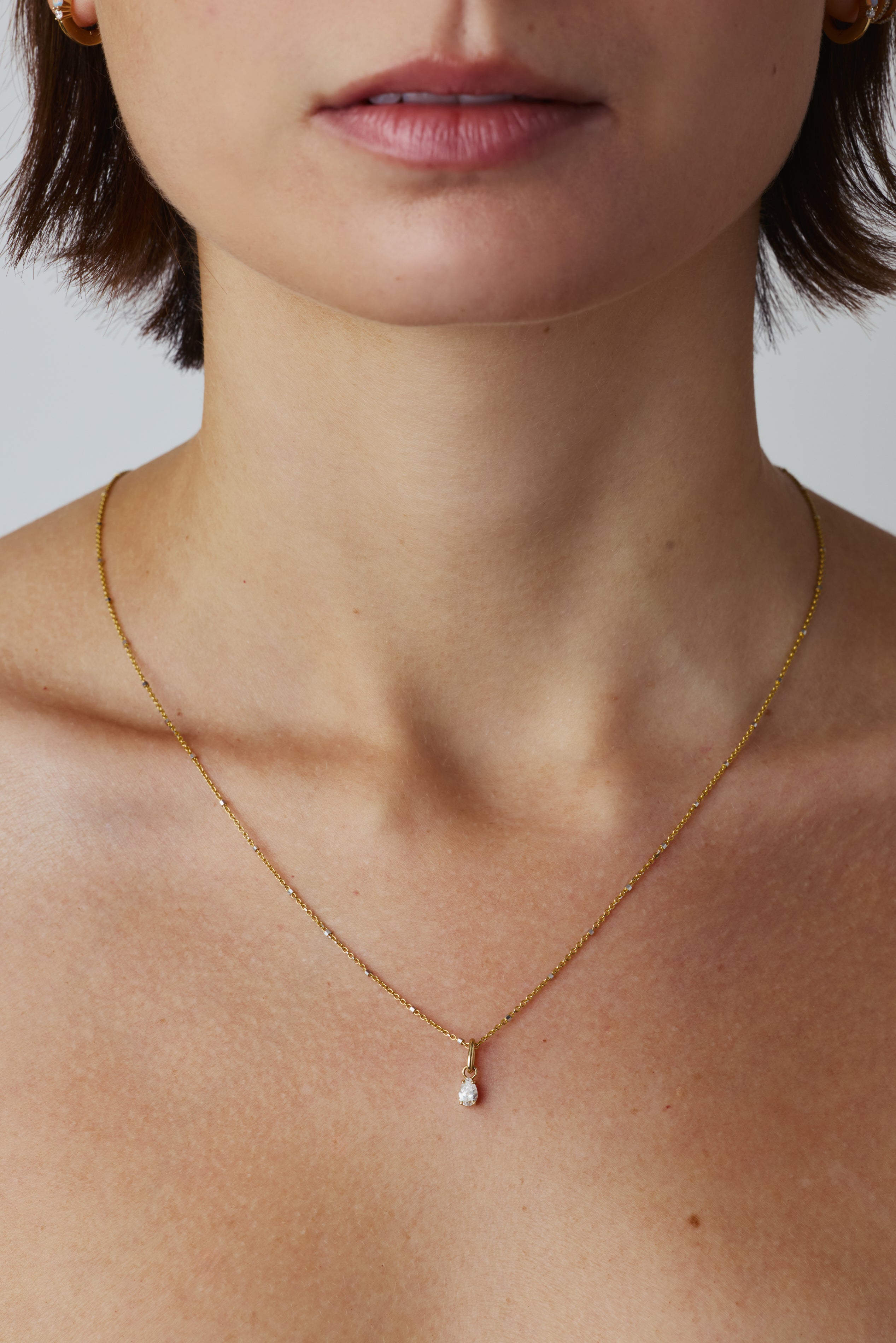 Luna Pear Diamond Necklace