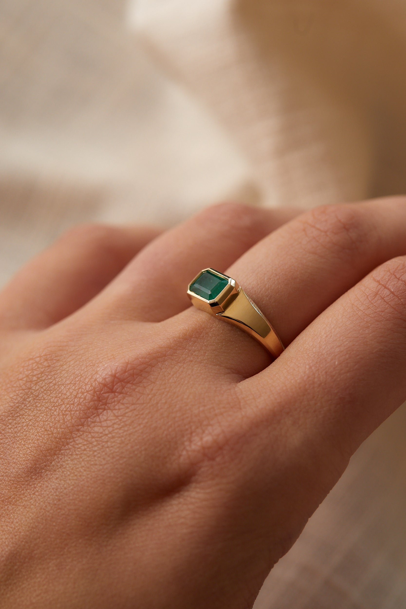 Atlas Emerald Ring