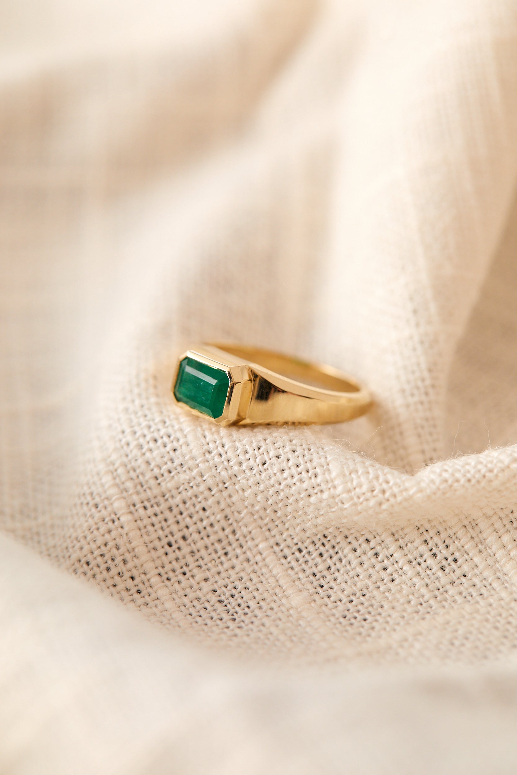 Atlas Emerald Ring